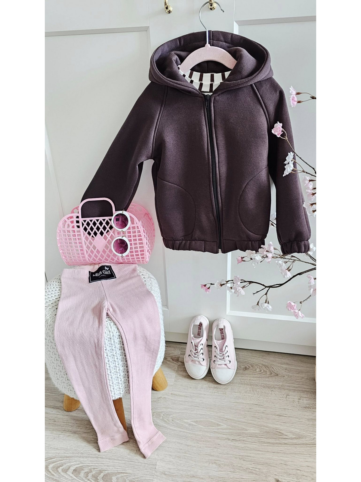 Dievčenská zateplená mikina na zips