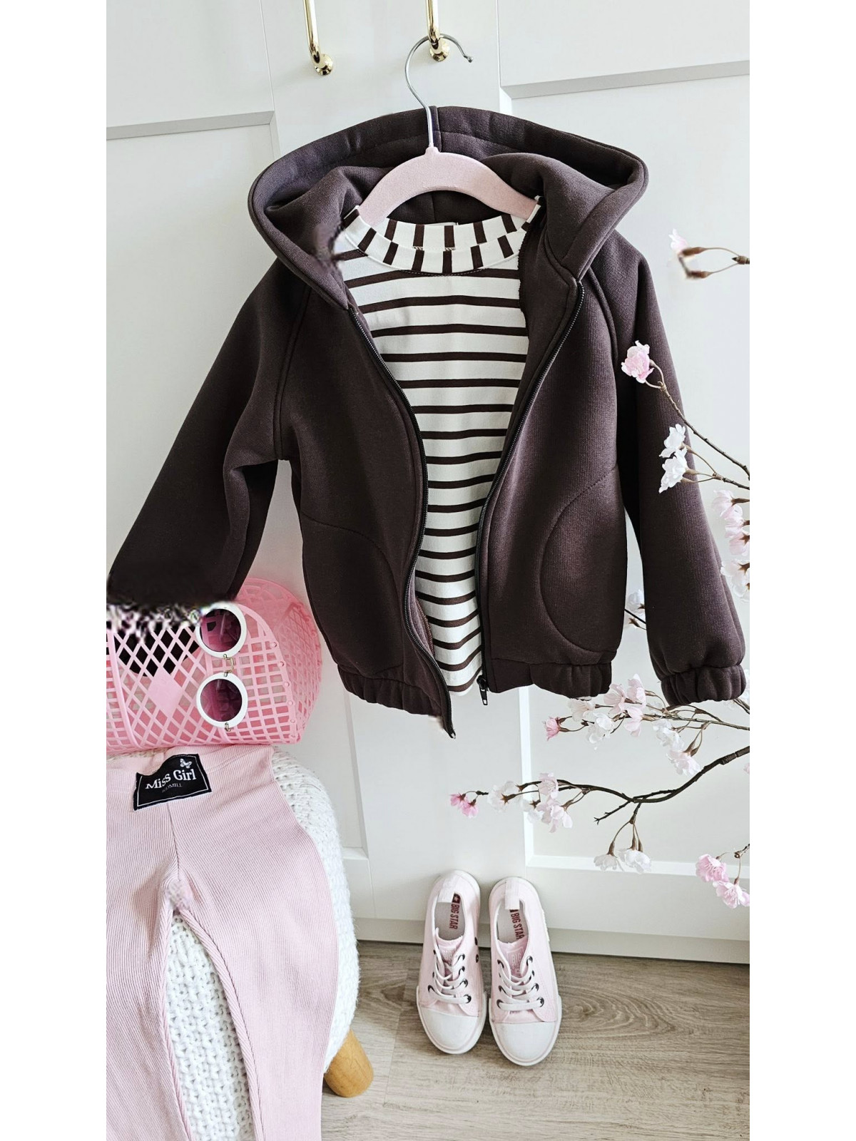 Dievčenská zateplená mikina na zips