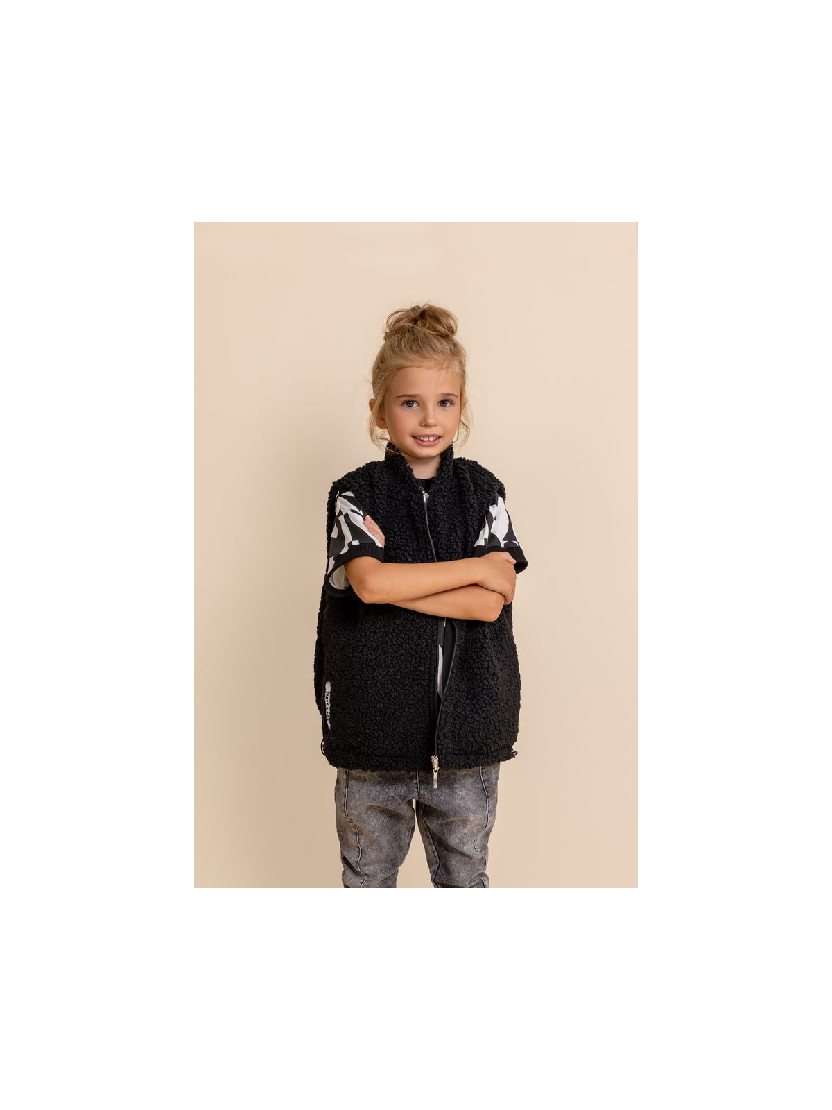 Detská teddy vesta v 2 farbách Unisex Lose Bluzz