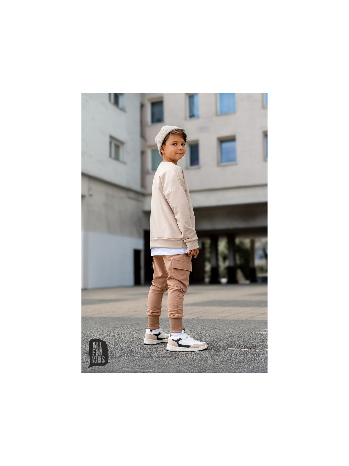 Chlapčenská mikina s potlačou psíka All for kids