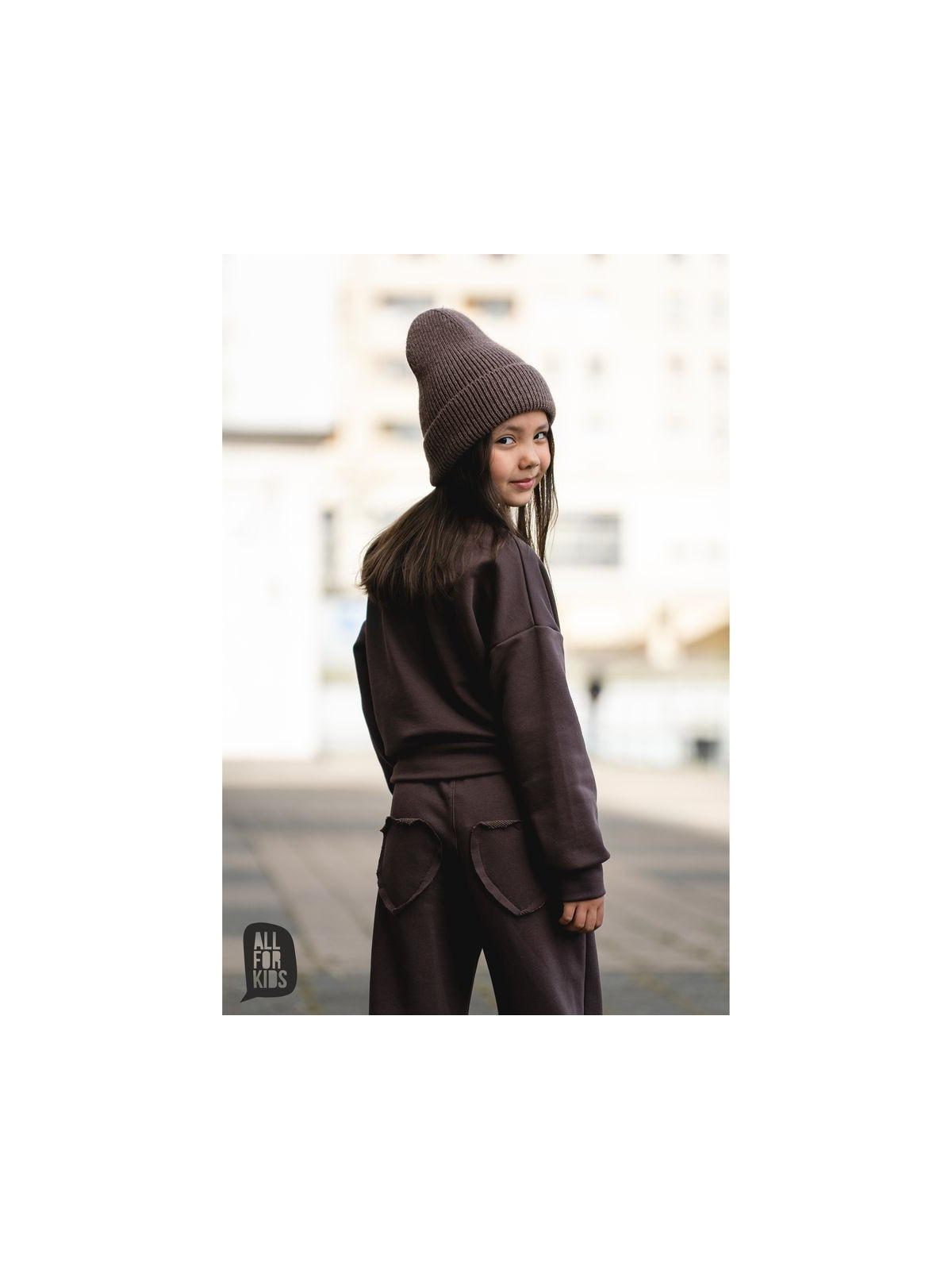 Dievčenská mikina s potlačou All for kids