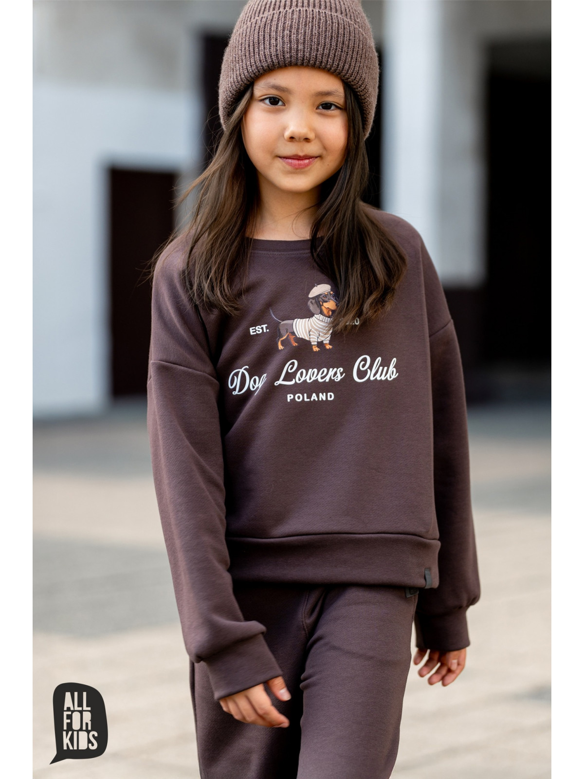 Dievčenská mikina s potlačou All for kids