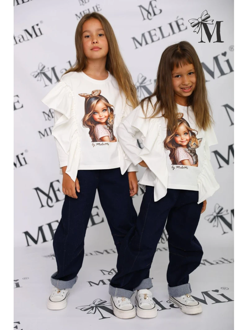 Dievčenské rifľové nohavice