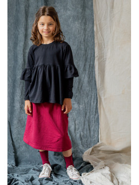Dievčenské tričko s volánmi Nunu 2 farby
