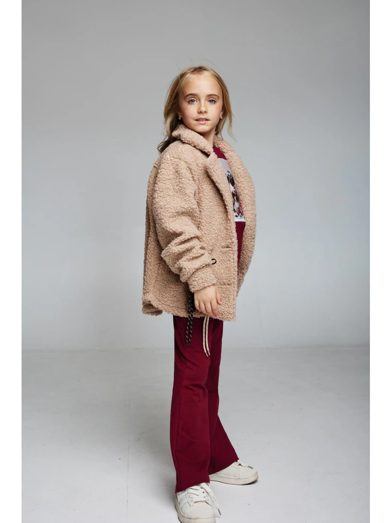 Dievčenský teddy kabát s príveskom
