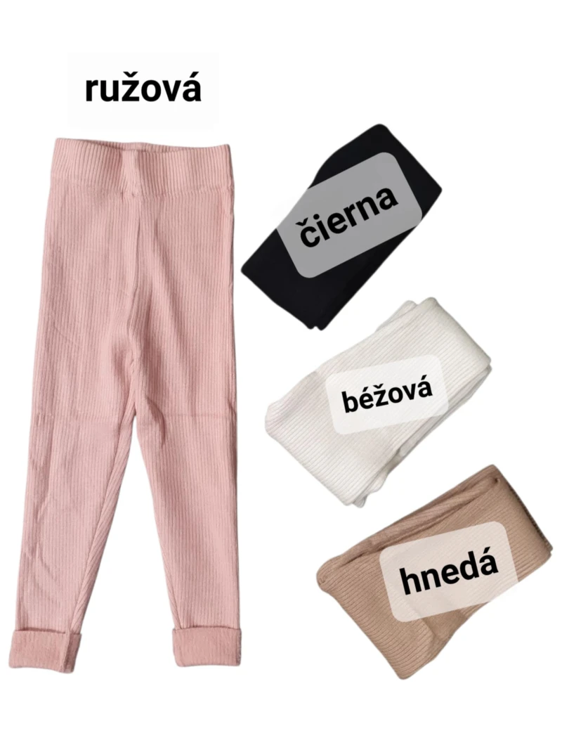 Dievčenské zateplené legíny viac farieb