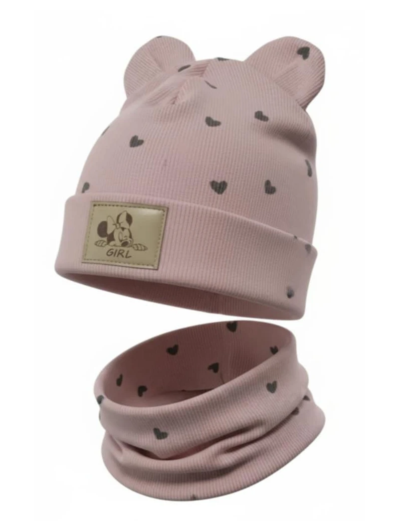 Dievčenský set čiapka a nákrčník Minnie