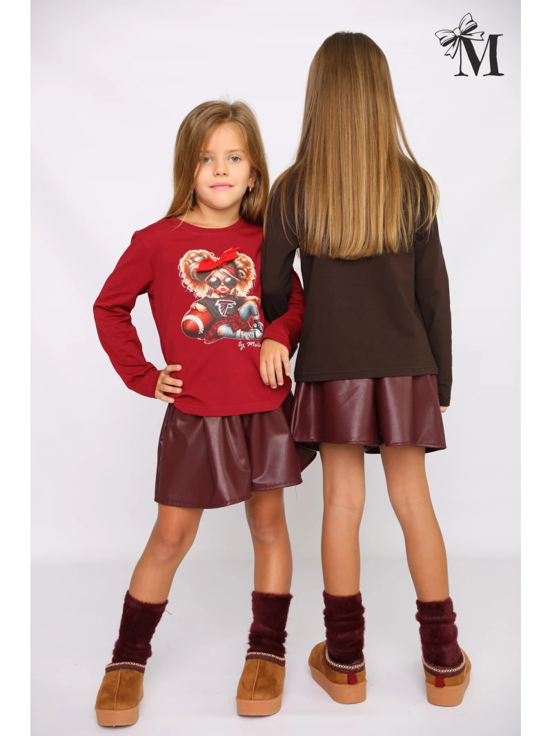 Dievčenské tričko s potlačou a zirkónmi