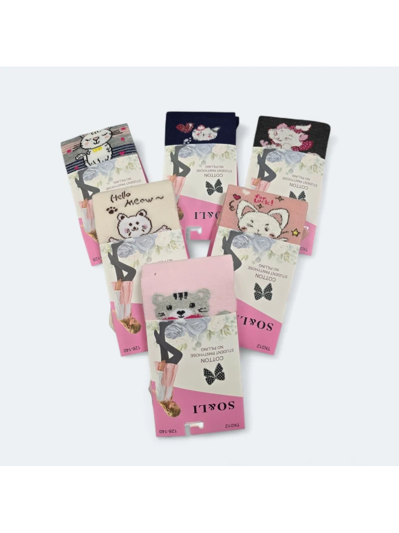 Dievčenské pančuchy s mačkami viac farieb