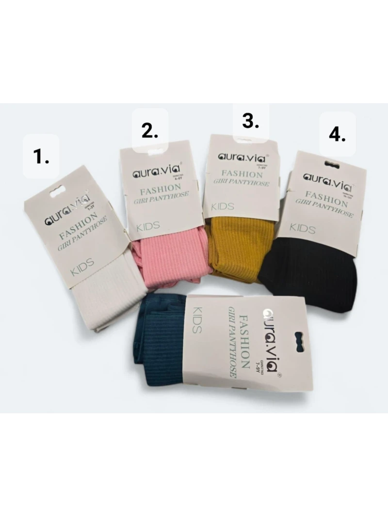 Detské pančuchy rebrované viac farieb