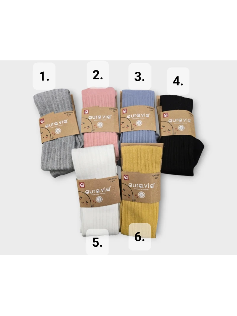 Detské pančuchy rebrované viac farieb