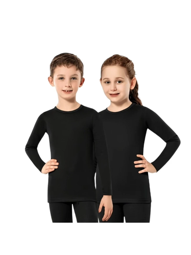 Detské termo tričko čierne