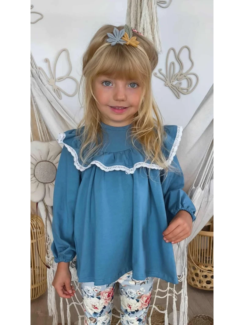 Dievčenské legíny kvetinové