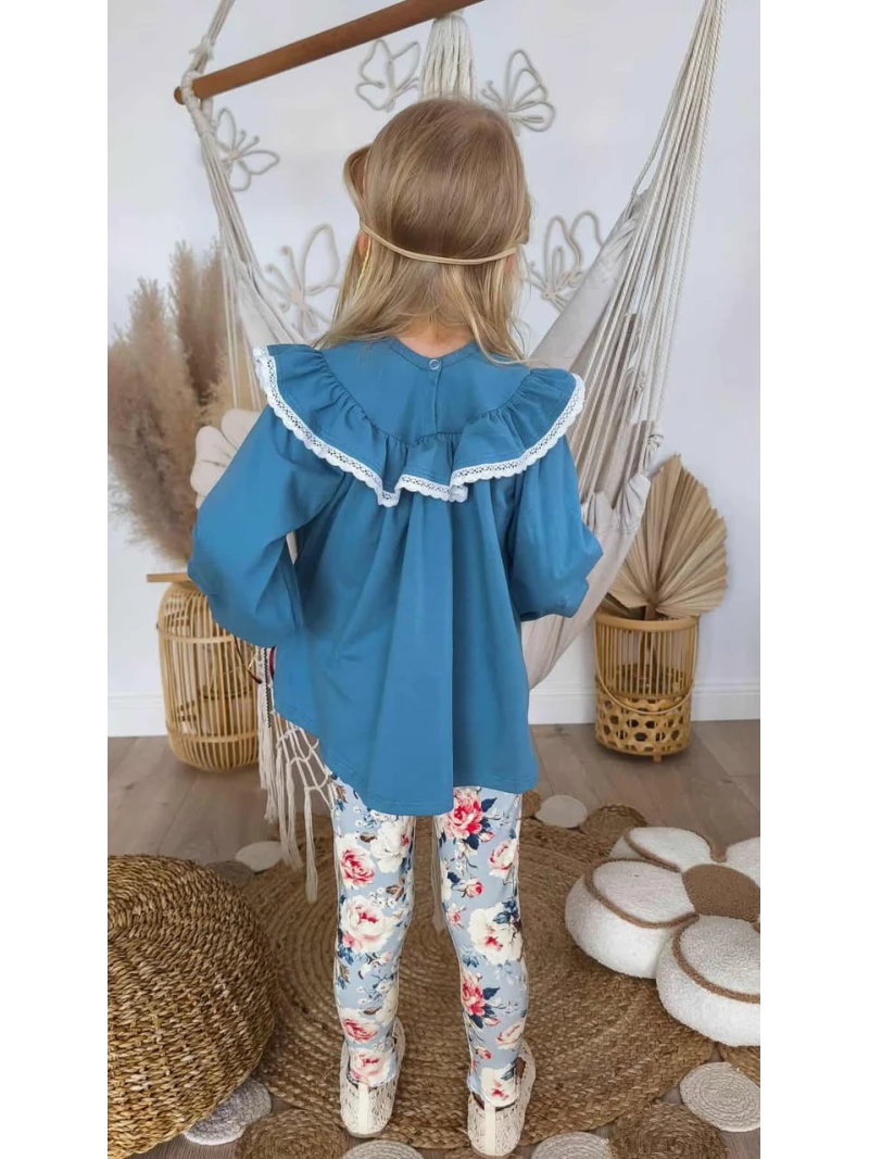 Dievčenské legíny kvetinové