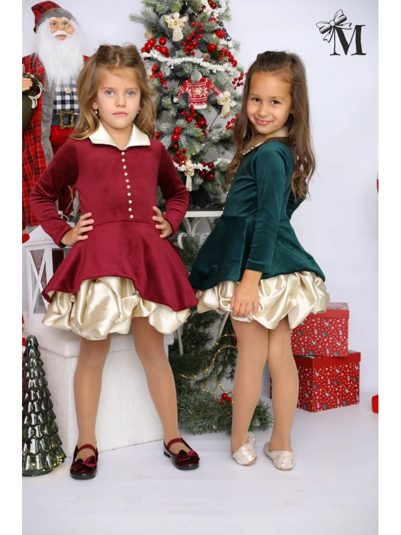 Dievčenské luxusné vianočné šaty od MALAMI