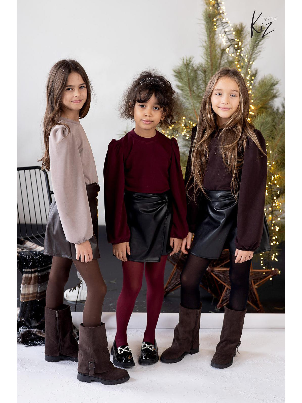 Dievčenské tričko s balónovými rukávmi 2 farby KIZ