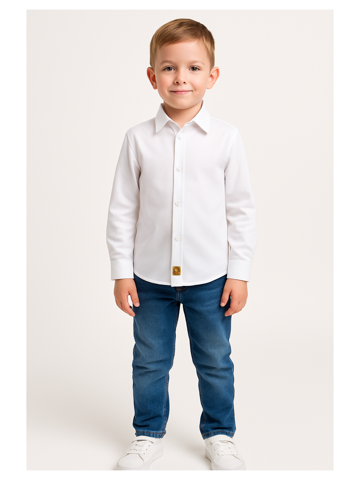 Chlapčenská bavlnená košeľa na gombíky