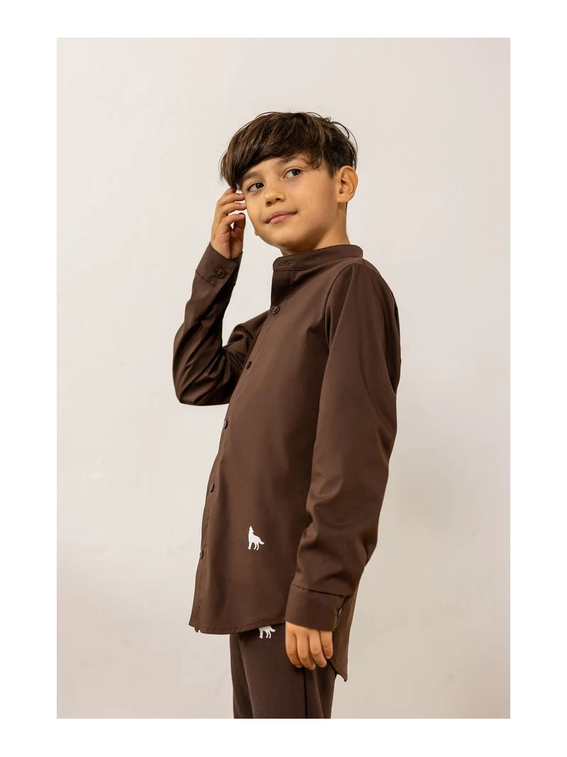 Chlapčenská košeľa Mashmnie hnedá