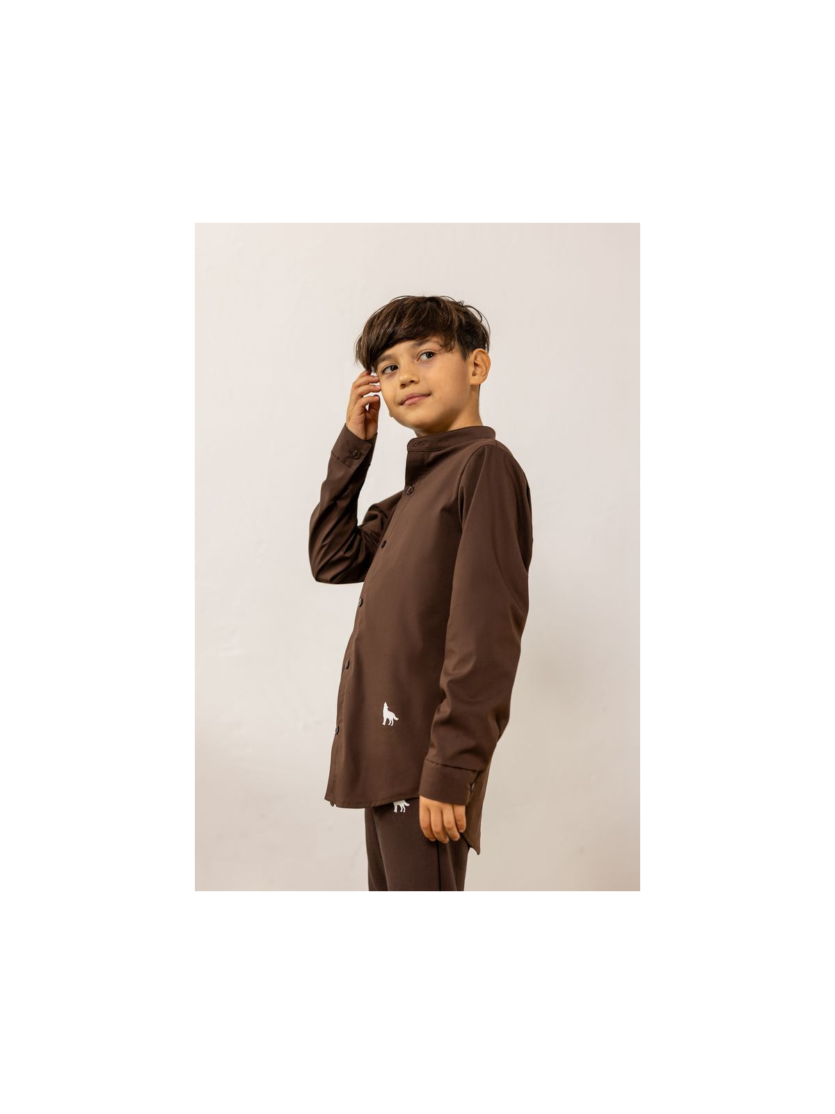 Chlapčenská košeľa Mashmnie hnedá