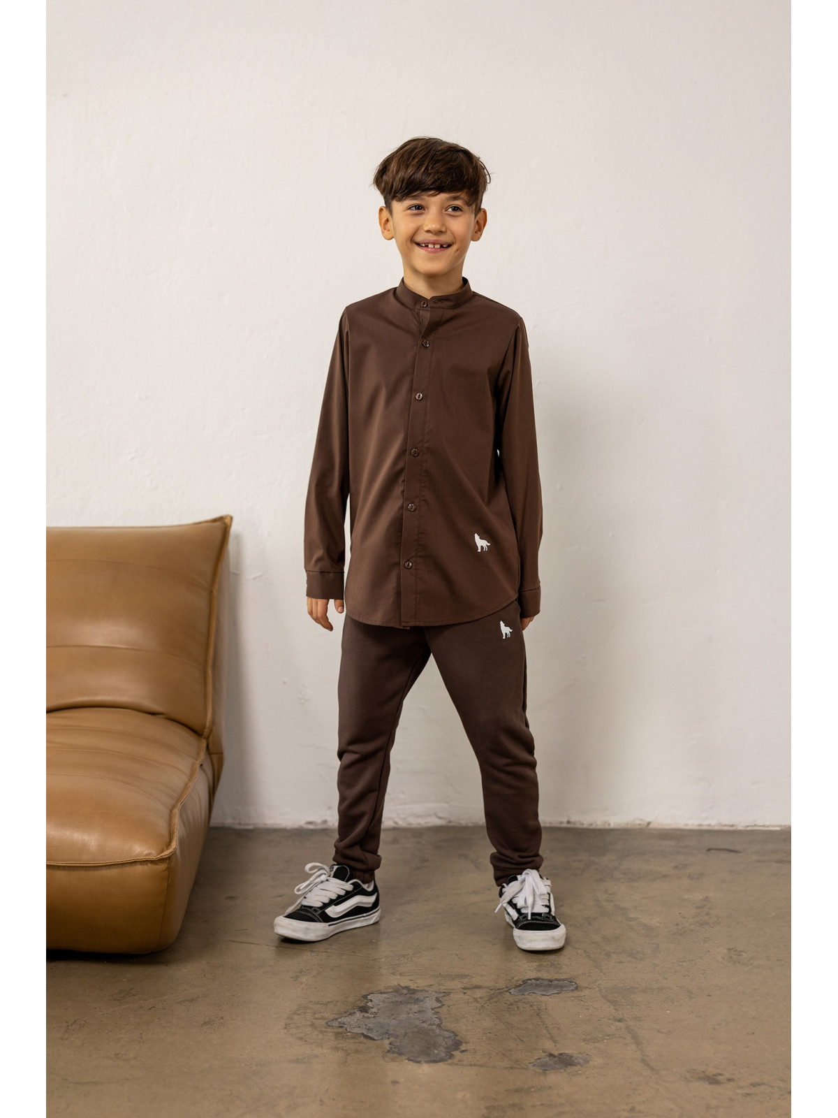 Chlapčenská košeľa Mashmnie hnedá