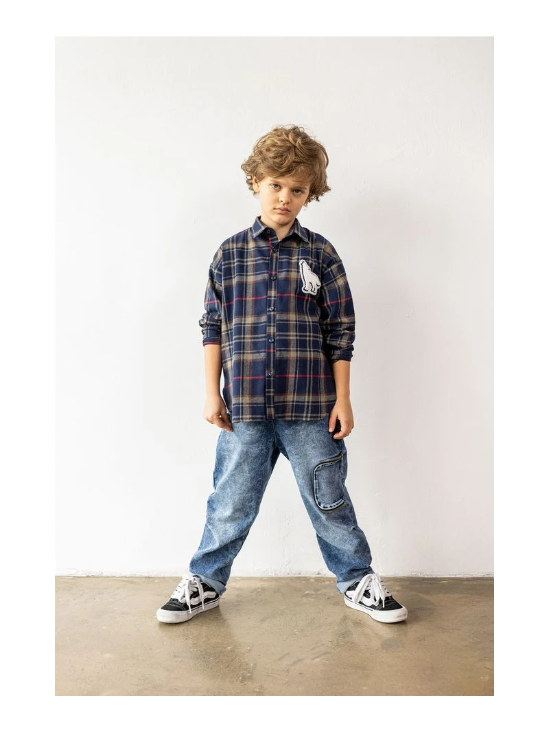 Chlapčenské rifle s vreckom na zips Mashmnie