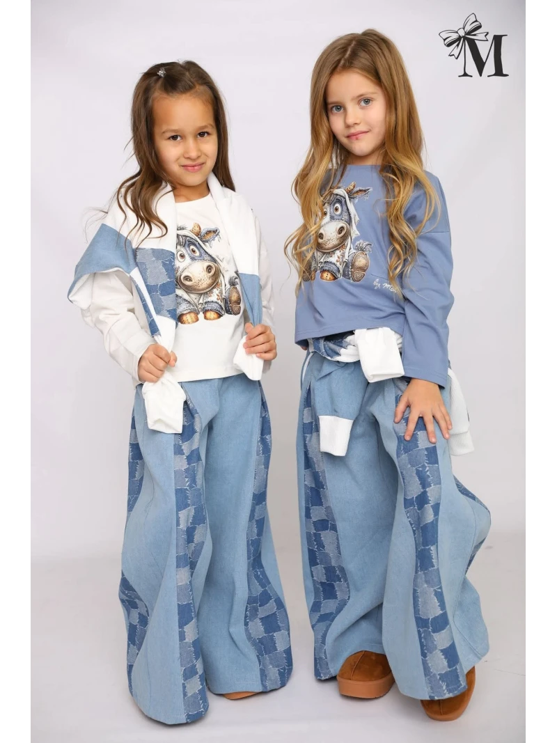 Dievčenské tričko Somárik so zirkónmi