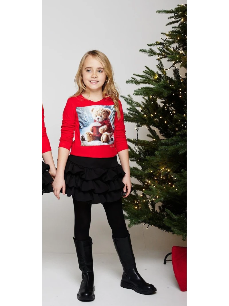 Dievčenské tričko vianočné so zirkónmi