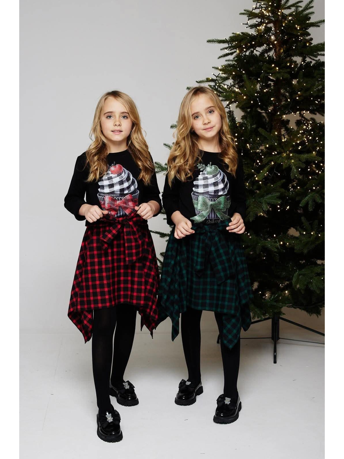 Dievčenská sukňa asymetrická 2 farby