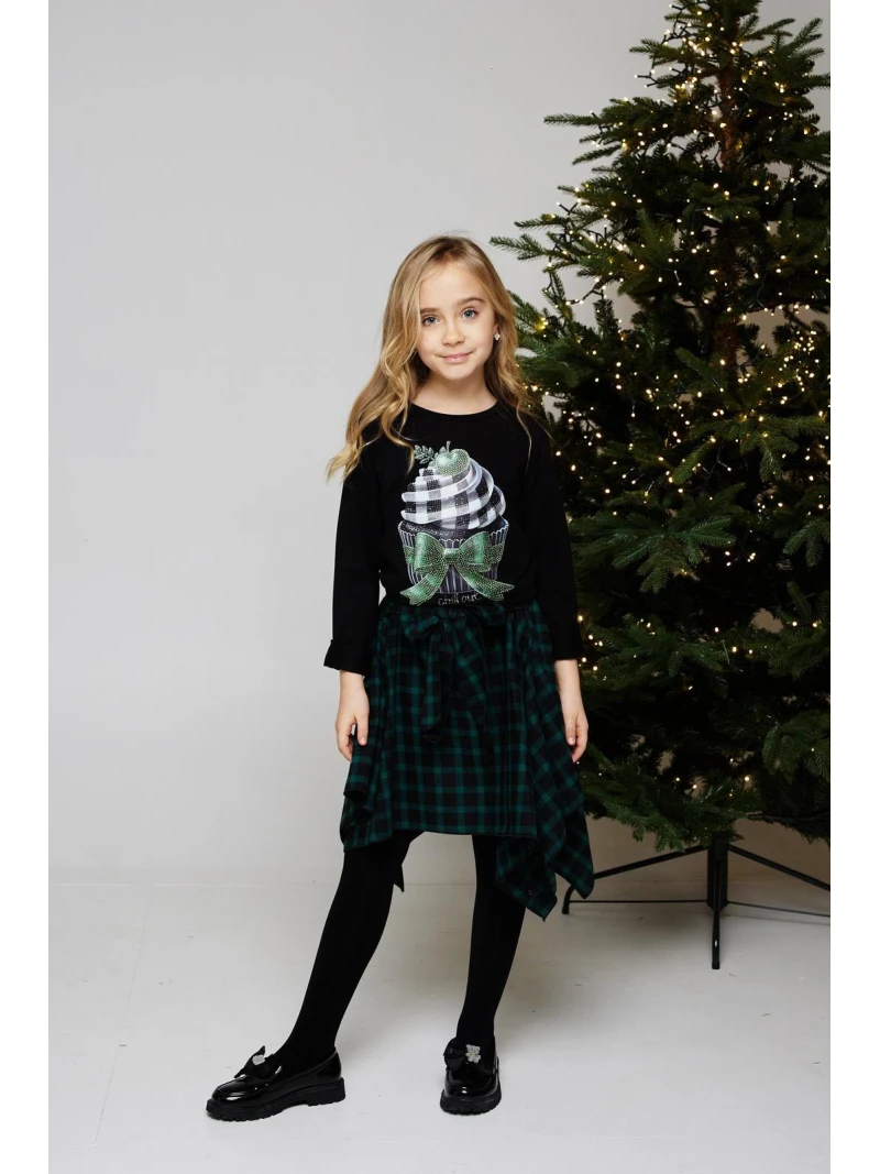 Dievčenská sukňa asymetrická 2 farby