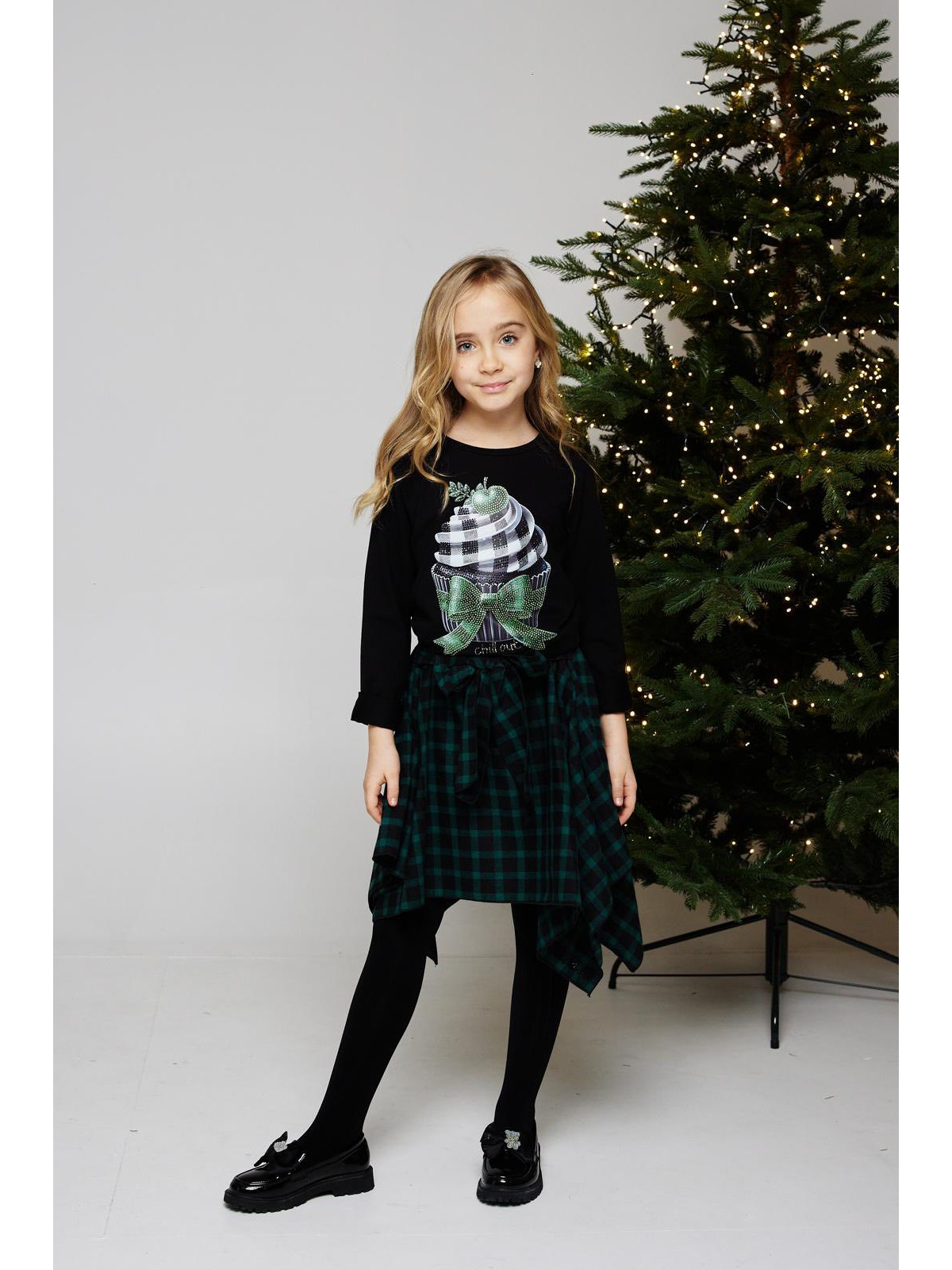 Dievčenská sukňa asymetrická 2 farby