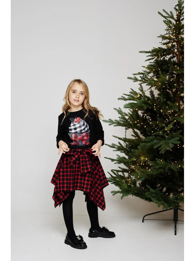 Dievčenská sukňa asymetrická 2 farby