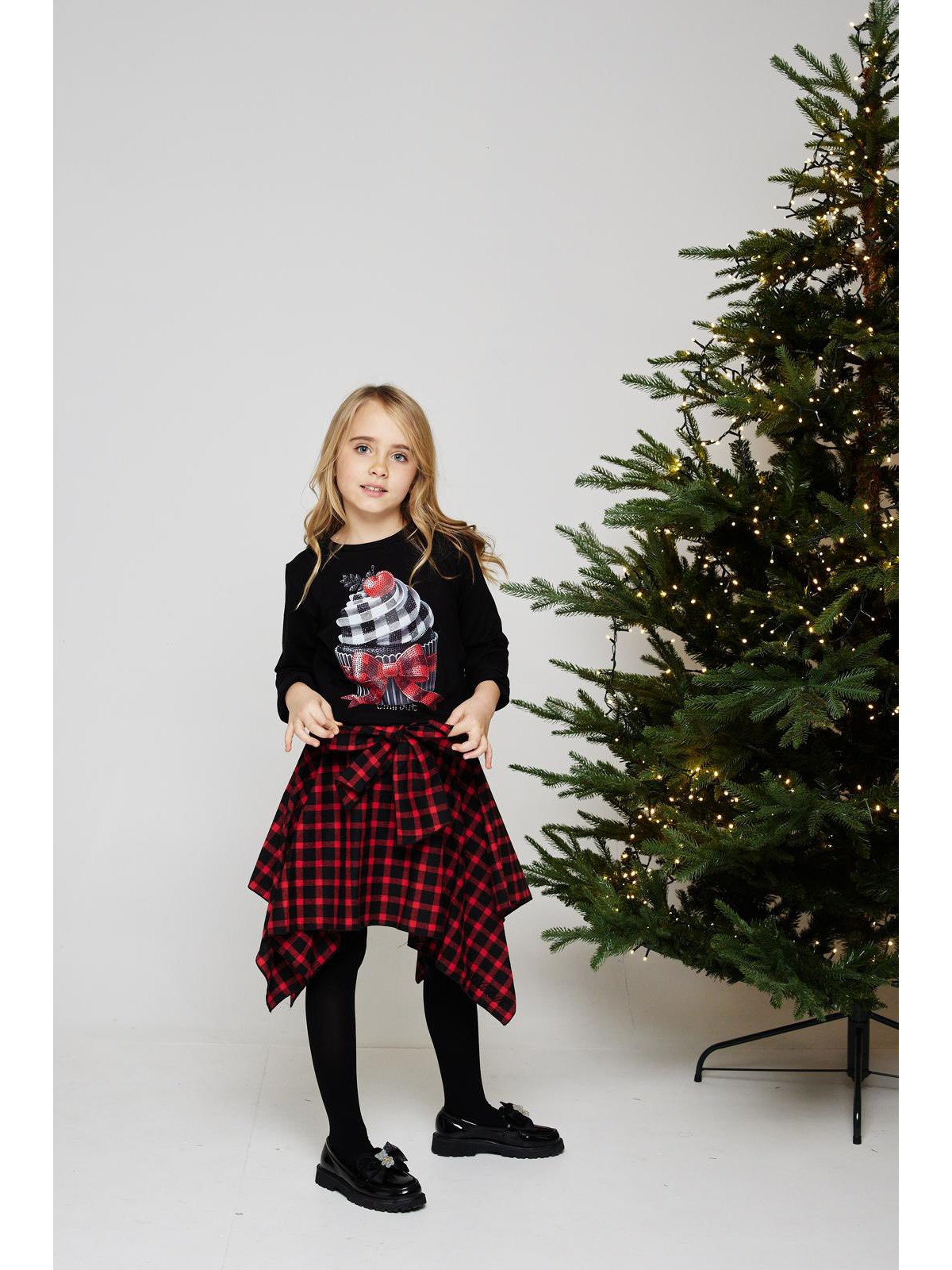 Dievčenská sukňa asymetrická 2 farby