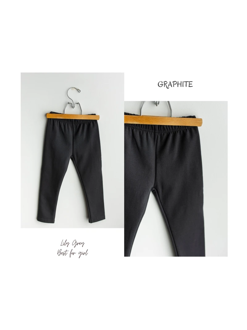 Dievčenské legíny zateplené Lily Grey 2 farby