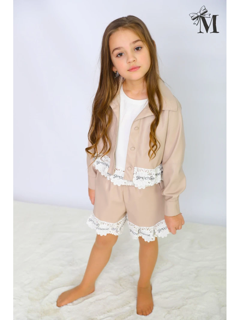 Dievčenský komplet z eko-koženky MALAMI