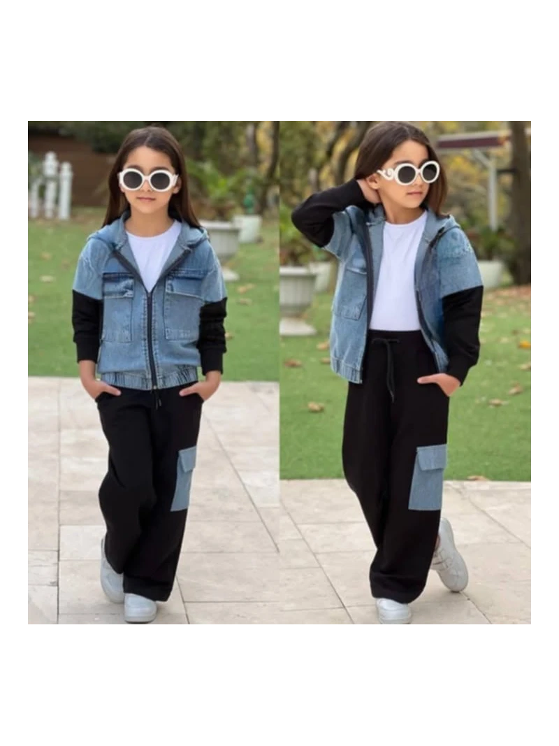 Dievčenský rifľový 3-komplet