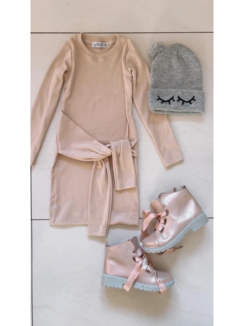 Dievčenské šaty s viazaním 3 farby