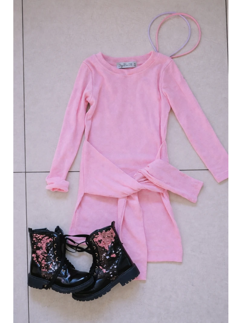 Dievčenské šaty s viazaním 3 farby