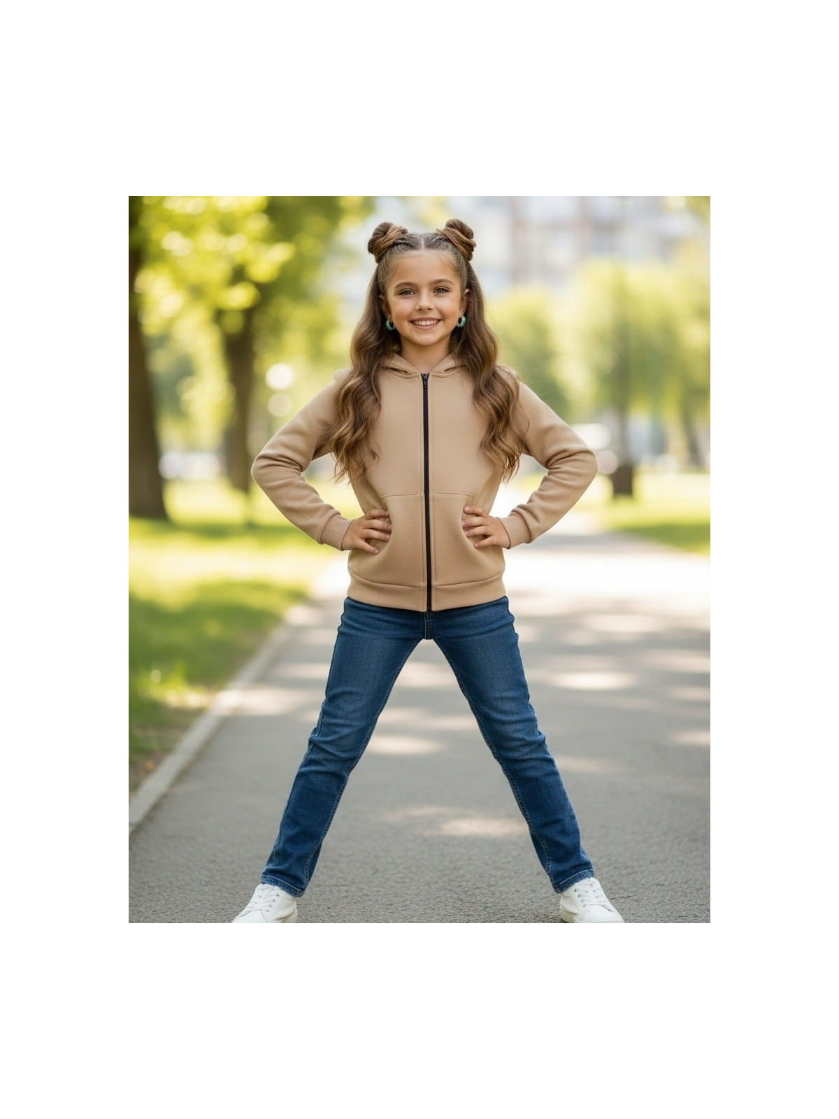 Zateplená dievčenská mikina 3 farby