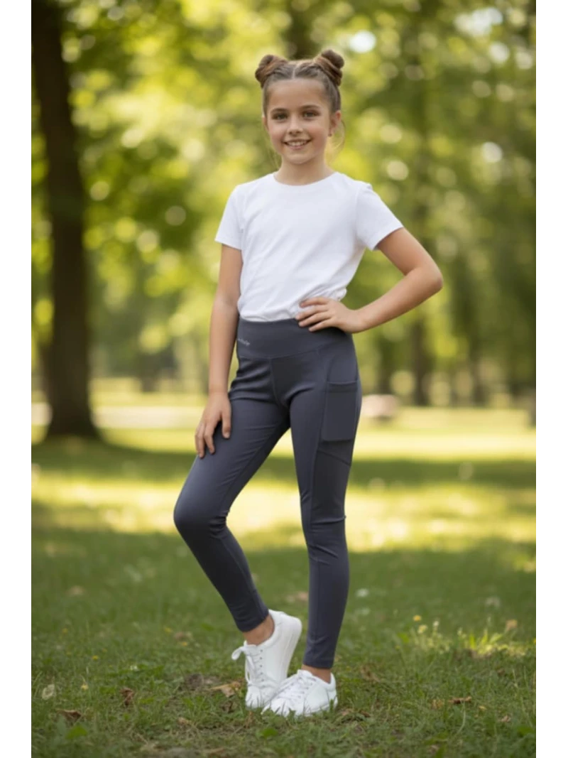 Dievčenské športové legíny s vreckom viac farieb