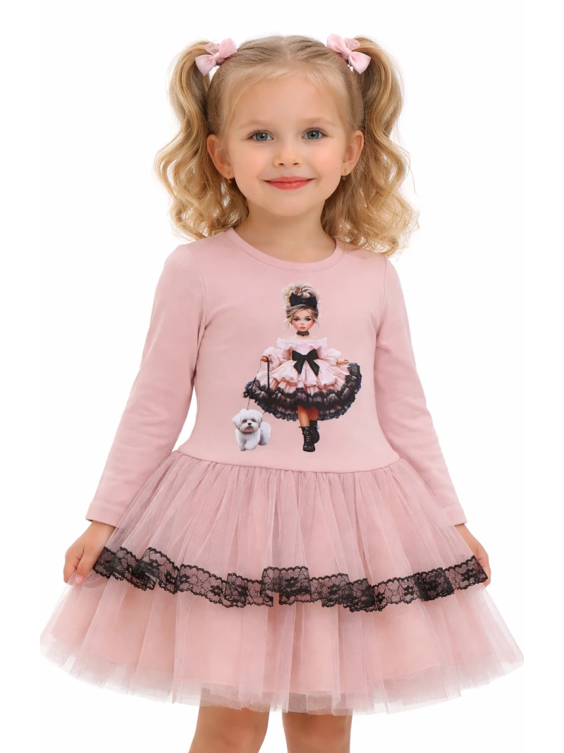 Dievčenské šaty s tylovou sukňou