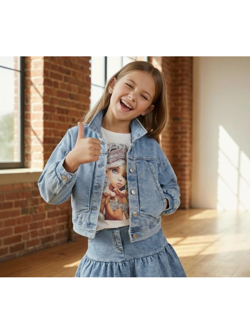 Dievčenská rifľová bunda