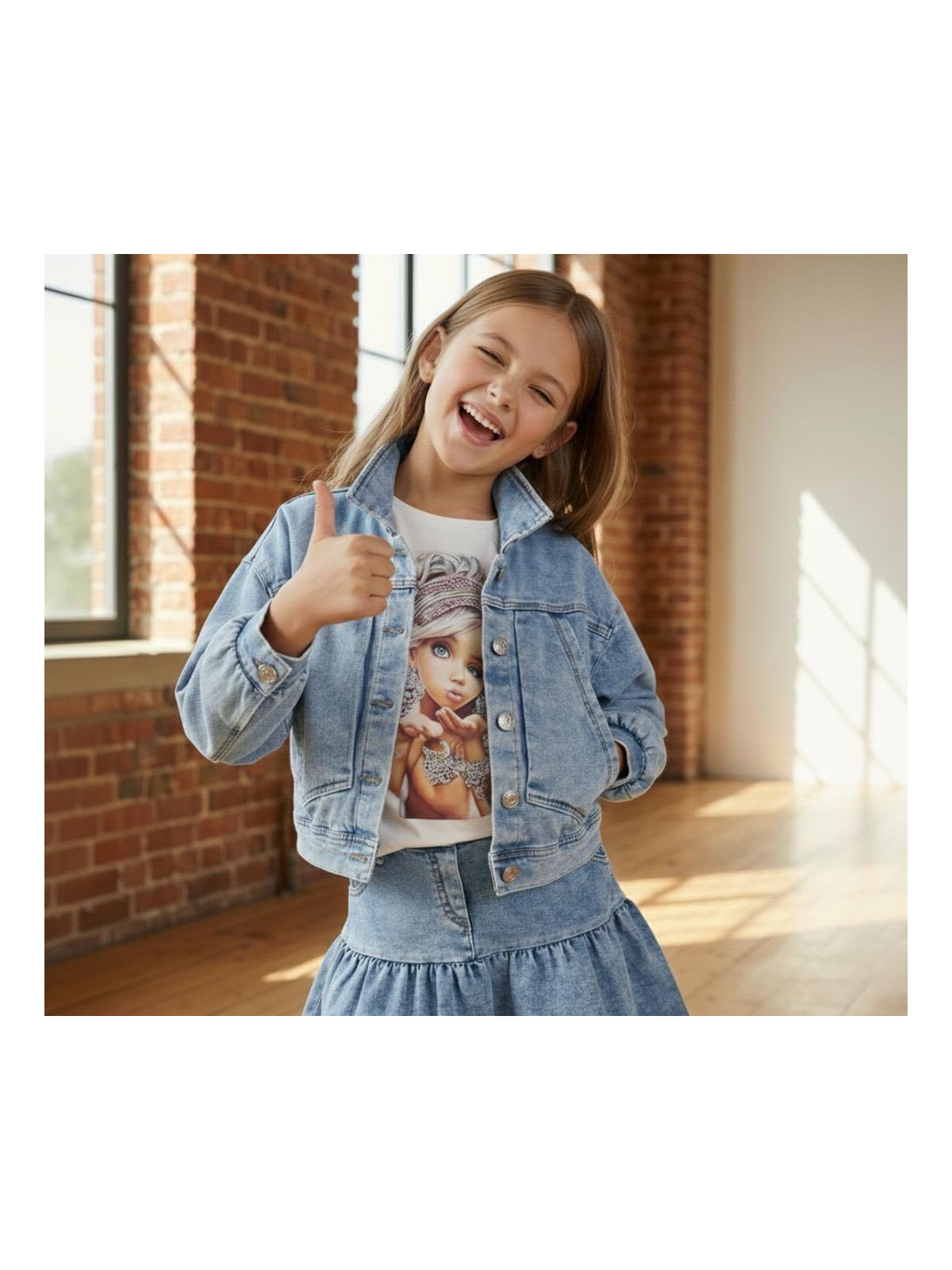 Dievčenská rifľová bunda