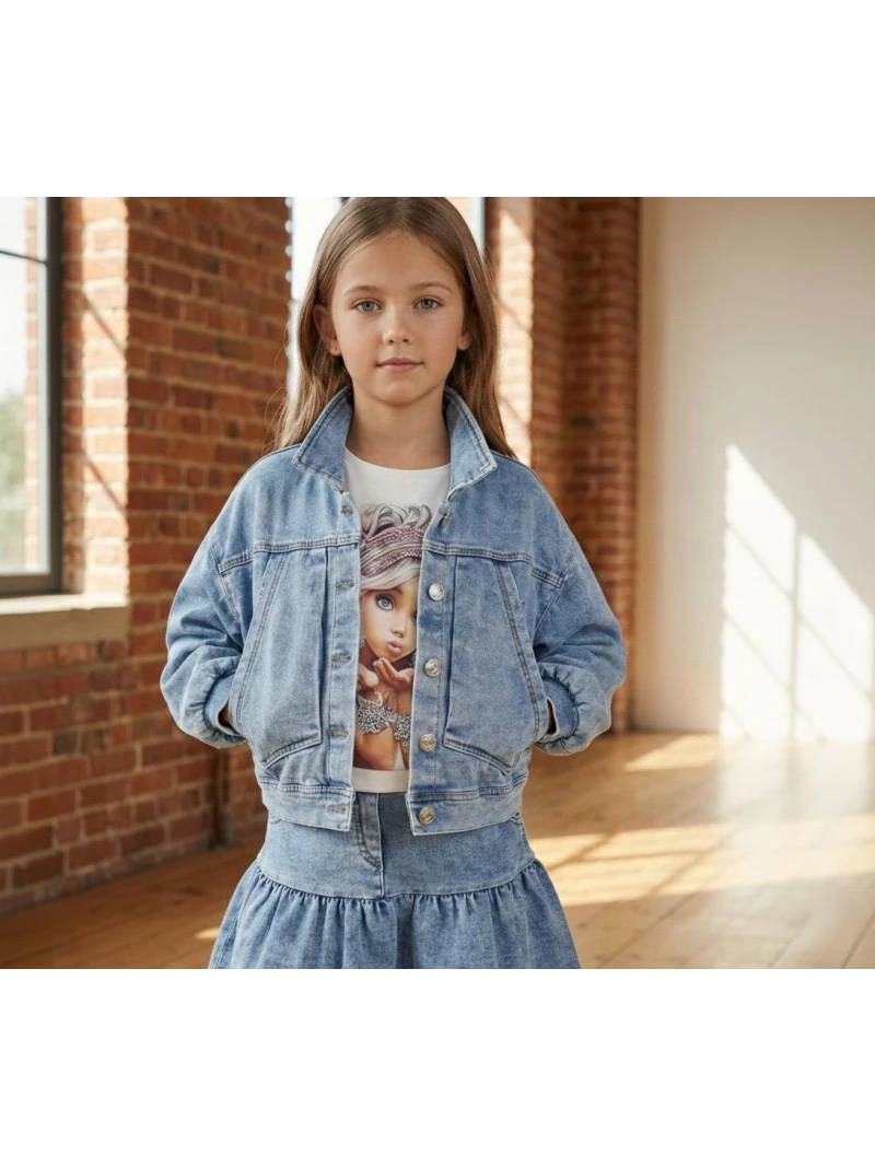 Dievčenská rifľová bunda