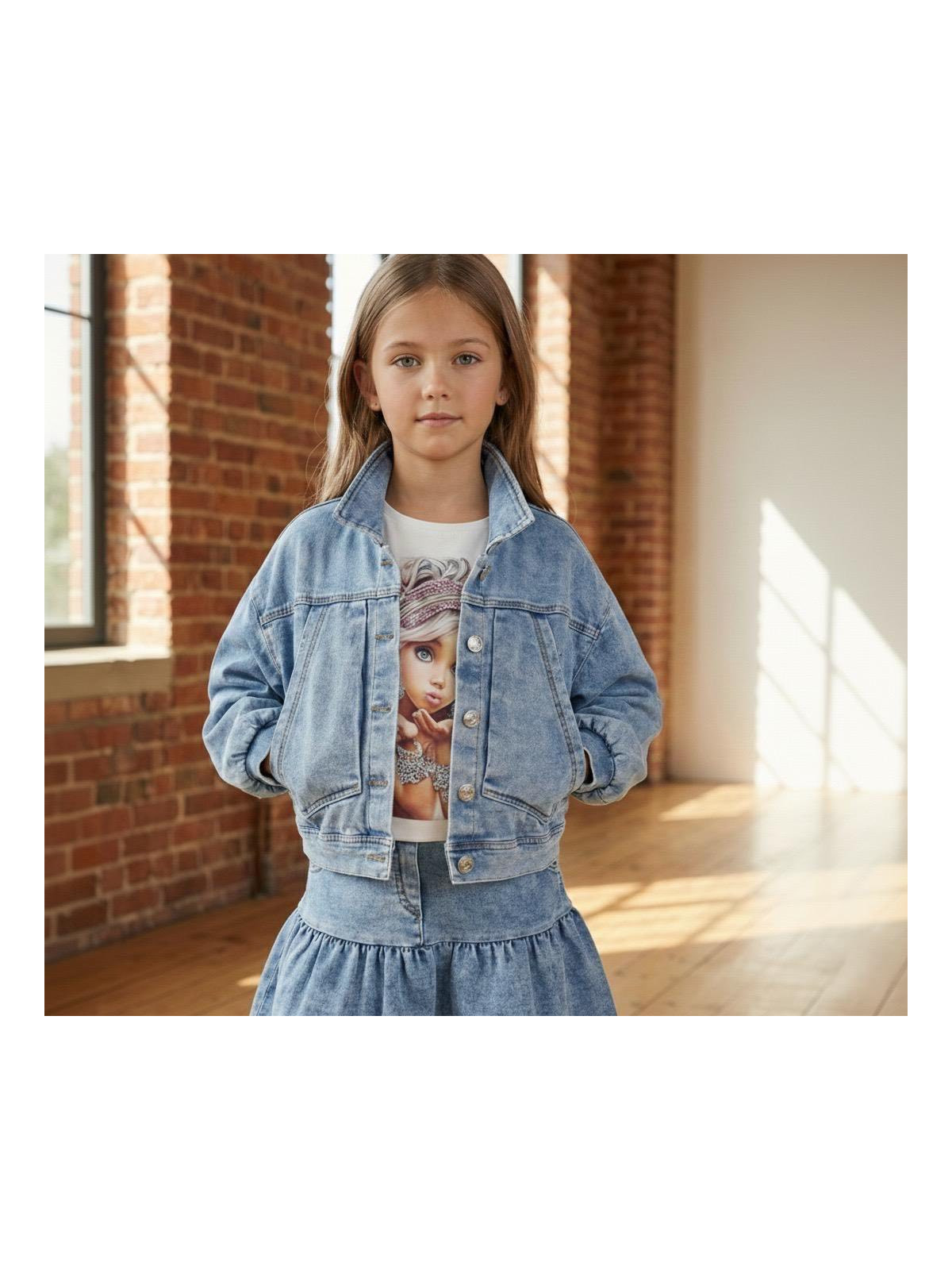 Dievčenská rifľová bunda