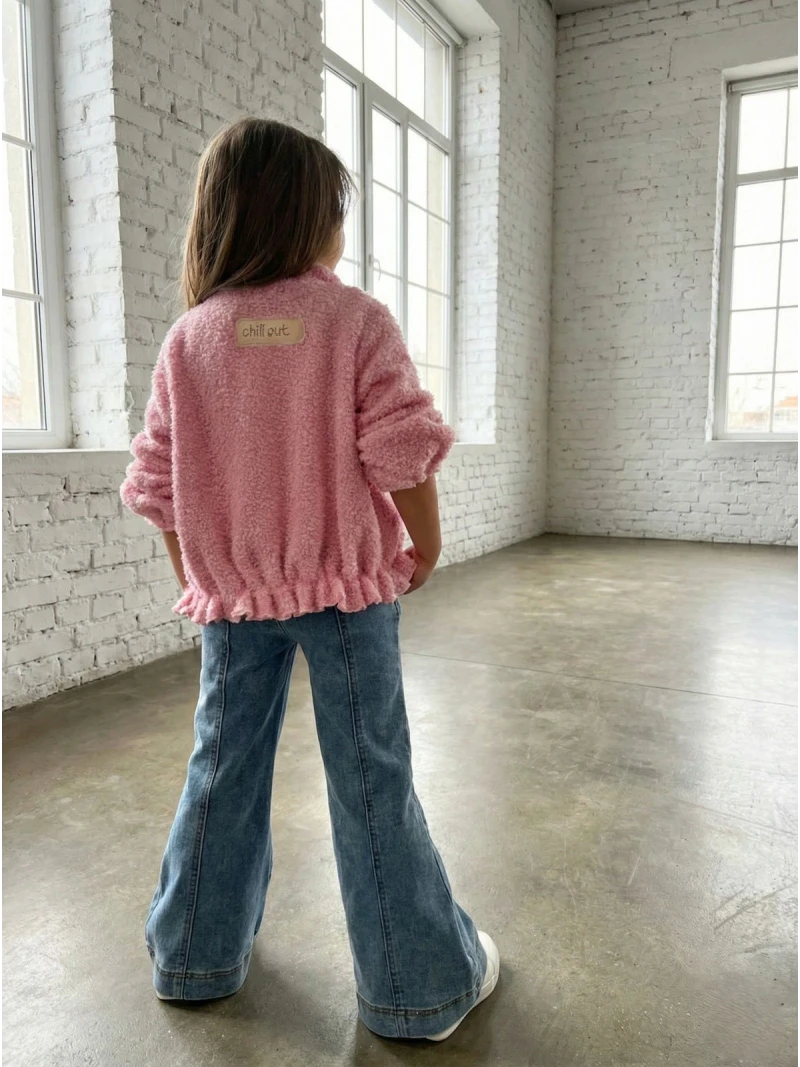 Dievčenský sveter na gombíky 2 farby