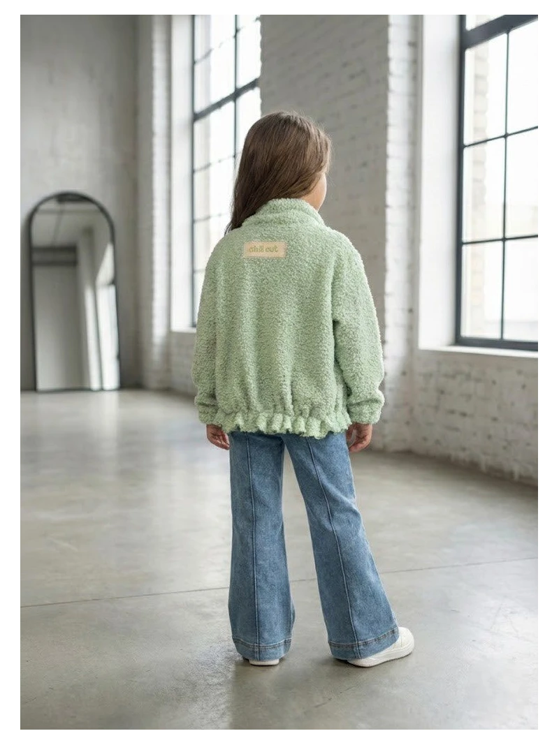 Dievčenský sveter na gombíky 2 farby