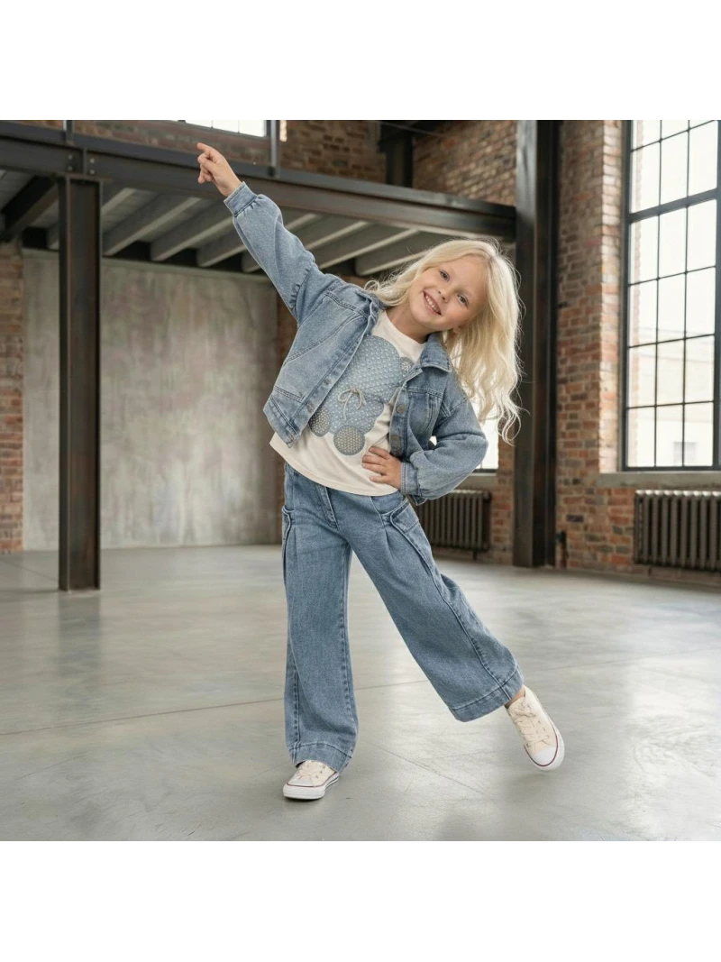 Dievčenské tričko s potlačou a zirkónmi