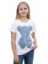 Dievčenské tričko s potlačou a zirkónmi