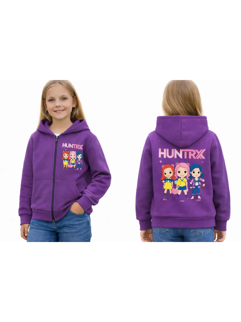 Huntrix dievčenská mikina na zips