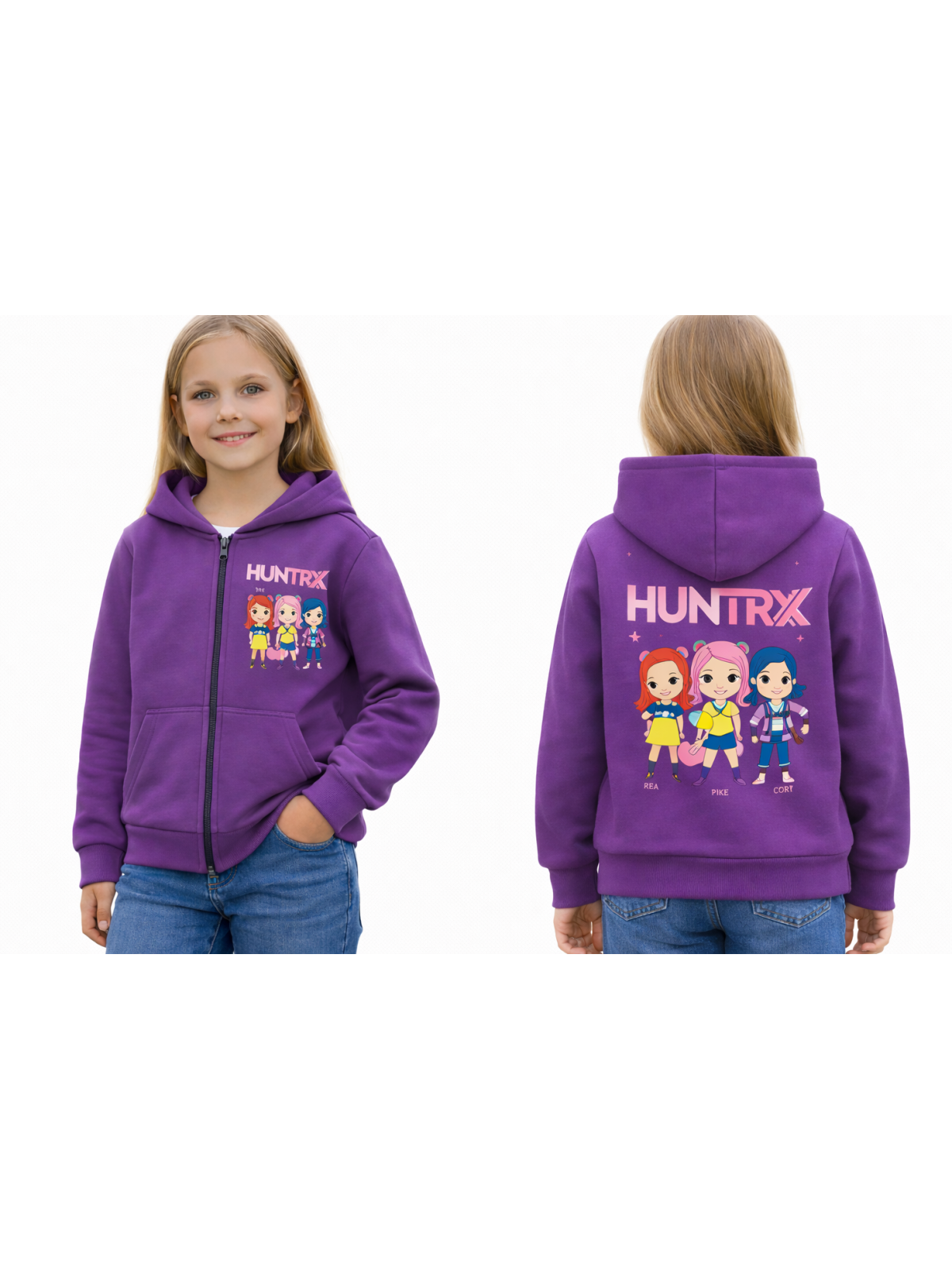 Huntrix dievčenská mikina na zips